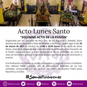 Lunes Santo, Solemne Acto de la Pasión