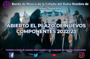 Abierto el plazo de inscripción en la Banda de Música