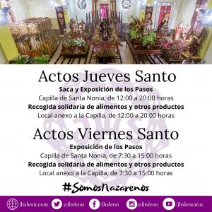 Actos Jueves y Viernes Santo